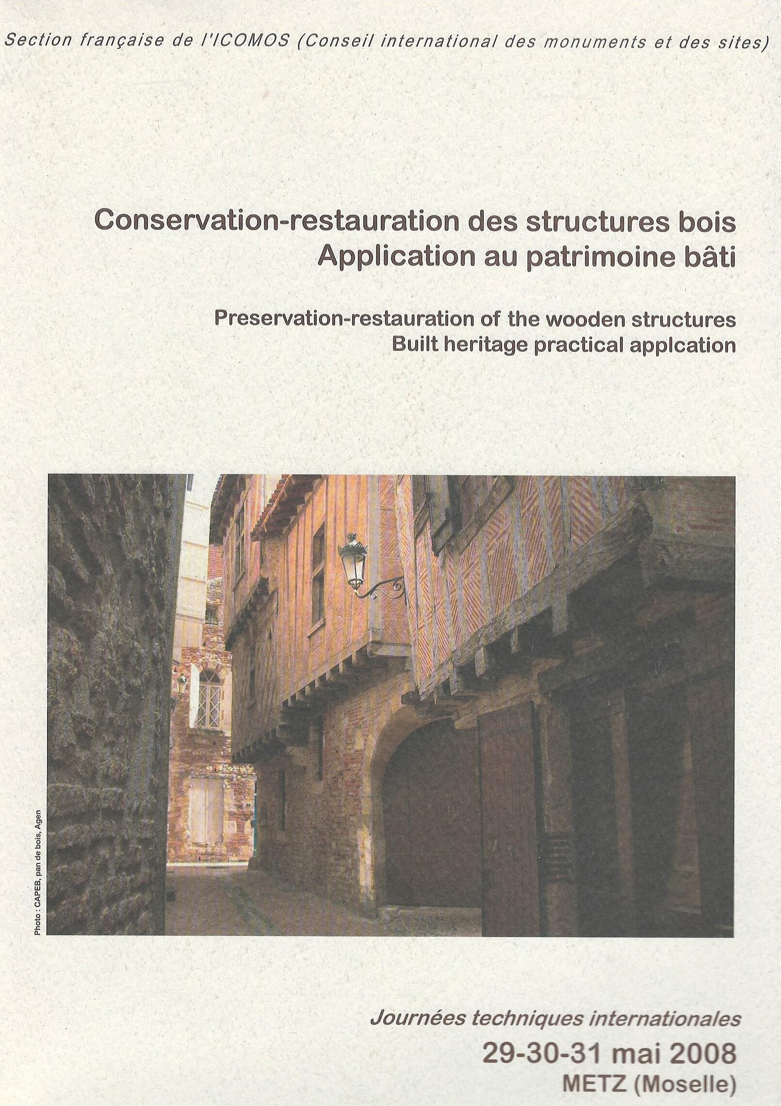Couverture du dossier : Conservation restauration des structures en bois