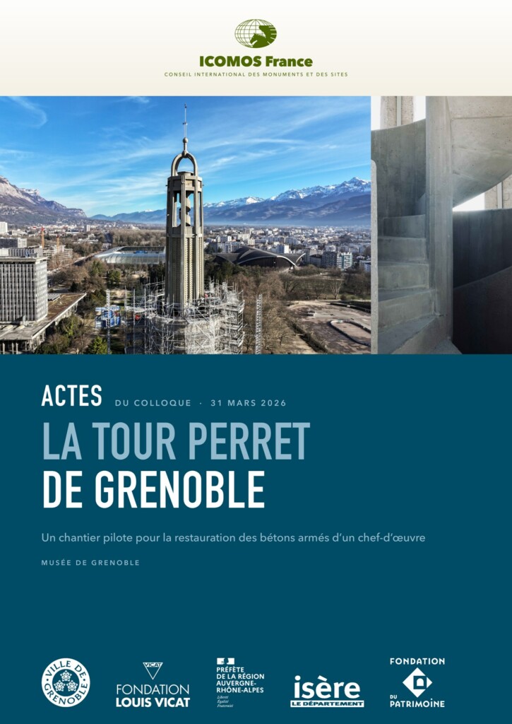 Couverture des actes du colloque La Tour Perret de Grenoble, ICOMOS France